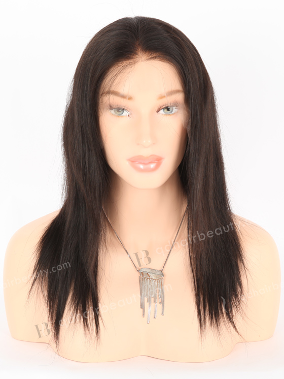 In Stock Indian Remy Hair 12" Straight Natural Color HD Lace Front Wig LLF-01015